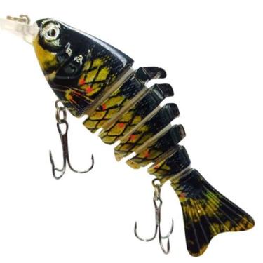 Imagem de Isca Artificial Articulada FSSPESCA 16g 9cm - 7 Sessões, Amarelo