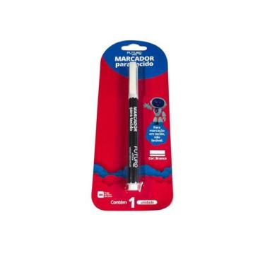 Imagem de Kit 2 Canetas Marcador De Tecido Branco traço de 1mm até 2mm - Genéric