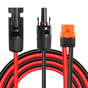 Imagem de MOOKEERF Cabo solar para XT60i 12AWG 1,5 m Painel solar para XT60i Conector adaptador XT60i-F Cabo de extensão para gerador solar de estação de energia portátil