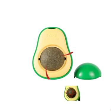 Imagem de Brinquedo Bola Abacate com Catnipde Lamber Natural para Gatos - Erva do Gato