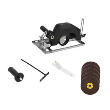 Imagem de Fenteer Suporte para esmerilhadeira angular Suporte para esmerilhadeira angular Máquina de corte Ferramenta, ajustável, base universal espessada Suporte para, com Lâmina de Serra de Metal