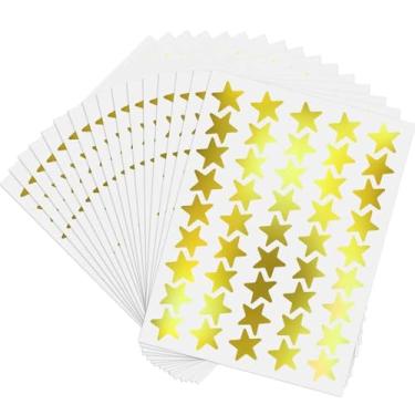 Imagem de 4.500 contagens 0,5 polegadas Reward Star Adesivos Foil Star Adesivos Etiquetas para casa, escola, bar, DIY e decoração de escritório (Dourado)