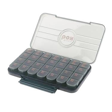 Imagem de Medicina Portátil Plástico Transparente Diário Caixa de Armazenamento Caixa de Armazenamento para Suplementos de Vitaminas de Óleo de Peixe 2 Compartimentos Verde Isso Vem