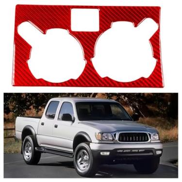Imagem de IKUESM Compatible with Toyota Tacuma (Special Edition) 2001 2002 2003 2004 Black/Red Carbon Fiber Cup Holder Panel Sticker 1 pc/set(Red)