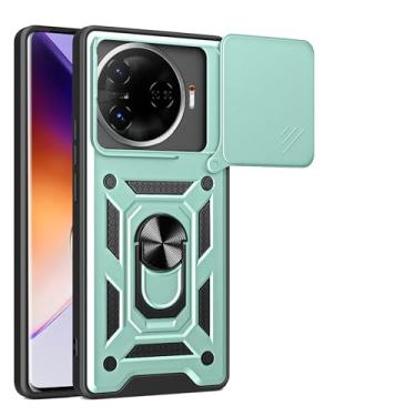 Imagem de Kukoufey Capa compatível com Tecno Camon 30 Pro 5G, com capa de lente de câmera deslizante compatível com Tecno Camon 30 Pro 5G CL8 capa verde