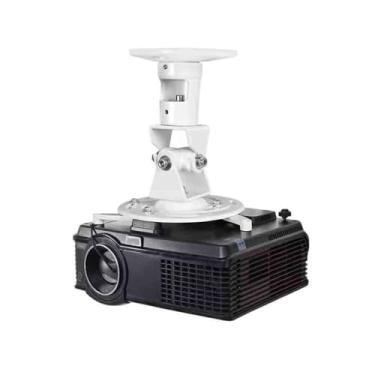 Imagem de Projetor Home Office Suporte de teto de projeção rotativa Suporte de projetor de liga de alumínio Suspensão Equipamento Eletrônico para Projeção (Branco)