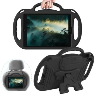 Imagem de AVAWO Capa infantil para iPad 10,2 polegadas 2021 com cordão, à prova de choque, alça de ombro, suporte para iPad 2021/2020/2019, preta