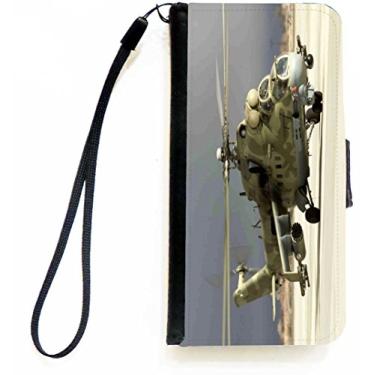 Imagem de Rikki Knight Capa carteira flip helicóptero militar para iPhone 5c com aba magnética