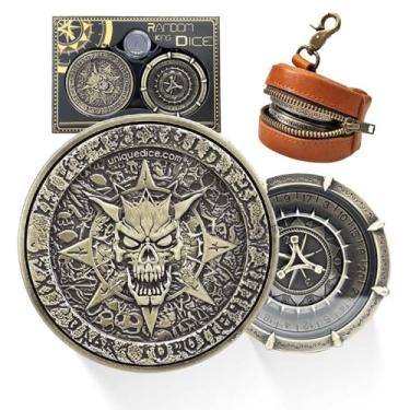 Imagem de Unique Dice Roulette Dice Metal Dice Set Mechanical Dice Spinner DND Roller D&D Dice Dice Spinner Dice D20 D6, D8, D10, D12 for Dungeons and Dragons Wheel Roller collectable TRPG