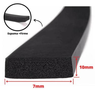 Imagem de Espuma Fita Adesiva Eva Borracha Vedação E=10Mmx10 Mts Preta - Leolud