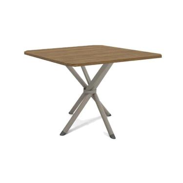 Imagem de Mesa Para Cozinha Volga Com Tampo 90cm Niquel Nogueira Kappesberg