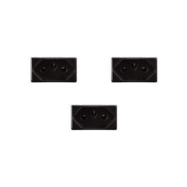 Imagem de Kit 3 Modulos Tomada 10A Preto Liz Tramontina 57215/030