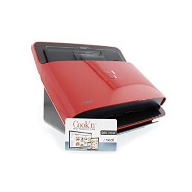 Imagem de Neat Scanner de documentos de mesa e sistema de arquivamento digital para PC e Mac - vermelho - com software DVO cook'n Organizer