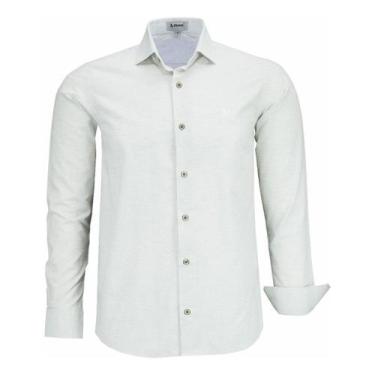 Imagem de Camisa Social Amil Manga Longa Algodão, Linho E Viscose 1809, Branco, 