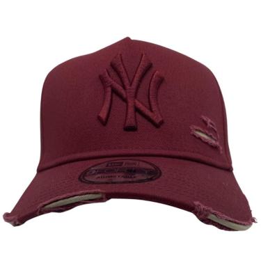 Imagem de Boné New Era 9Forty New York Destroyed Aba Curva Vermelho-Unissex