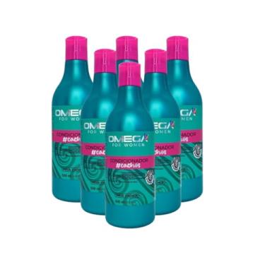 Imagem de Condicionador Cachos 500ml Omega Hair Fardo 6 Unidades