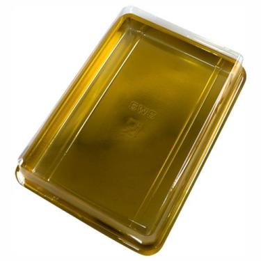 Imagem de Caixa Retangular Grande - Dourado - 22x15,5cm - Cód. 14370 - 10 unidad