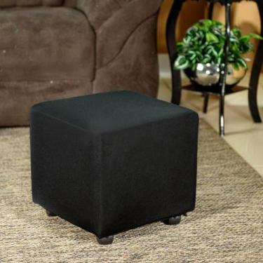 Imagem de Capa Puff Quadrado Plus Elastex Premium Preto - Charme do Detalhe, Pre
