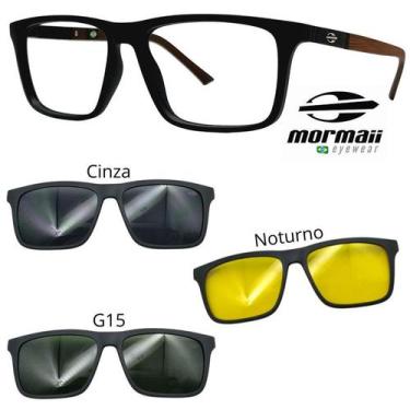 Imagem de Oculos Mormaii 6112 Swap 4 Preto Madeira com 3 Clipons CGN, Afw