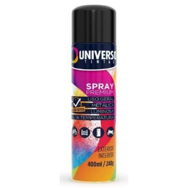 Imagem de Tinta SPRAY USO Geral Preto Brilhante 400ML Universo