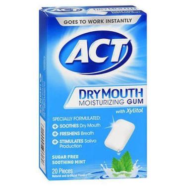 Imagem de Goma de Mascar Act Dry Mouth com Xilitol - Sem Açúcar - Pacote com 4 U