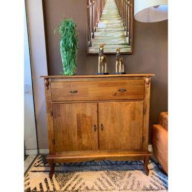 Imagem de Buffet Balcão de Cozinha de Madeira Antique 100 cm com 2 Portas e 1 Ga