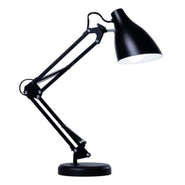 Imagem de Luminaria de Mesa Articulada Escritório Abajur de Quarto Flexível Sala
