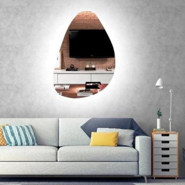 Imagem de Espelho orgânico iluminado com led frio 45x80cm TOUCH - Woodglass