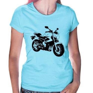 Imagem de Baby Look Moto XJ6 N Art - Foca na Moda, Azul bebê, M
