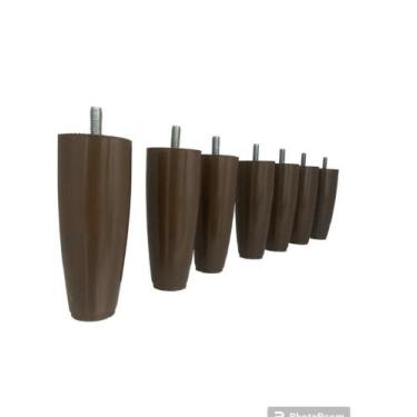 Imagem de Kit 14 pés Marrom cônicos13 Cm para cama box - FENIX MENDONCA