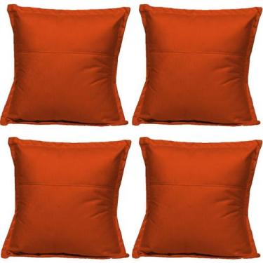 Imagem de Kit 4 Almofadas Cheias para sofá Sala Quarto decorativa 42,5x42,5 Sued