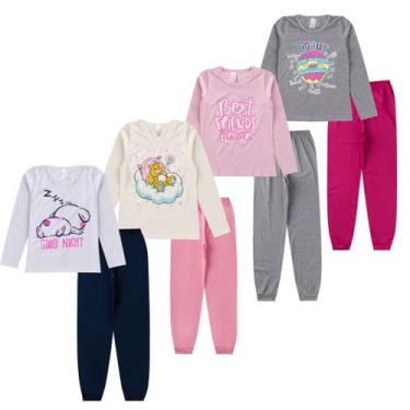 Imagem de 1 Pijama Juvenil Feminino Manga Longa e Calça Com Punho - Paty Shop, 1