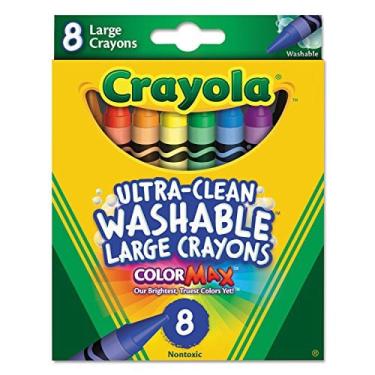 Imagem de Crayola Lápis de cera laváveis grandes, 8 cores