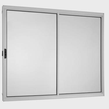 Imagem de Janela de Alumínio de Correr 100x120cm 2 Folhas Direita Ecosul Esquadrisul