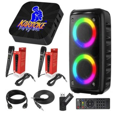 Imagem de Karaoke Com Pontuação Completo / 2 Microfones / Caixa de Som / 2000 Mú