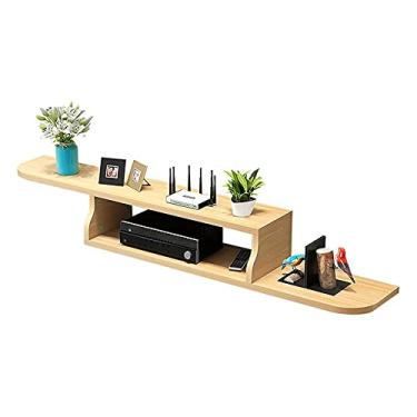 Imagem de Suporte de TV para pendurar na parede, unidade de TV flutuante, armário de TV montado na parede para prateleira de roteador, DVD, decodificador de DVD/B/120 cm