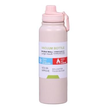 Imagem de Garrafa Térmica Squeeze Inox 800ml Com Alça Água (Bege)