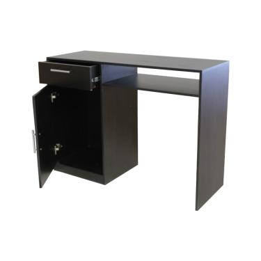 Imagem de Mesa Multiuso Manicure Escritório Com Gaveta e Porta Preto Cód.700