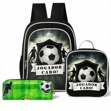 Imagem de Mochila Infantil Escolar Meninos Masculino Criança Bolsa + Estojo Gran