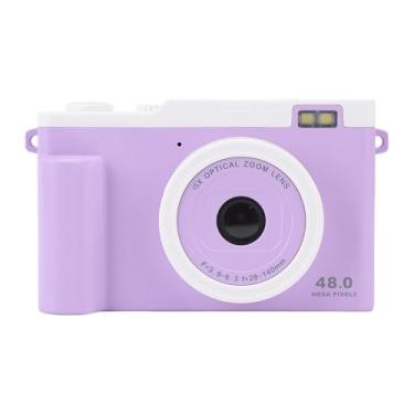 Imagem de Câmera Digital Portátil de Câmera Digital Portátil de 48MP HD 48MP Com 15x de Transferência de Wi -fi de Flash de Zoom óptico LED para Viagem (Roxo)