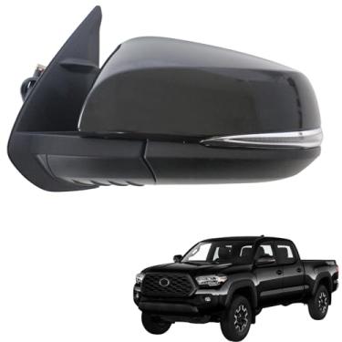 Imagem de Liizoo Espelho lateral para porta de carro compatível com Toyota Tacoma 2016-2023 lado esquerdo do motorista, TO1320350, energia, sinal, calor, monitor de ponto cego, preto LH - 8 pinos