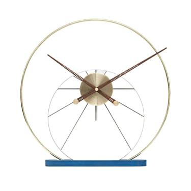 Imagem de Relógio de mesa, ornamento de relógio, relógio de mesa, personalidade criativa, casa, decoração simples, relógio de mesa (cor: A)