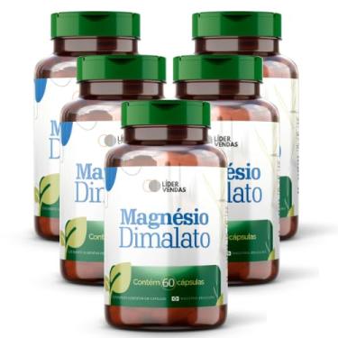 Imagem de Magnésio Dimalato - 1g com 60 cáps - 5 potes