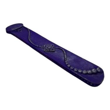 Imagem de Incensário Régua 27 cm Universal Roxo Resina - Lua Mística - 100% Orig