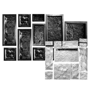Imagem de Kit 12 Moldes Forma Abs Mosaico Infinito Cimento Rústico Xmoldes