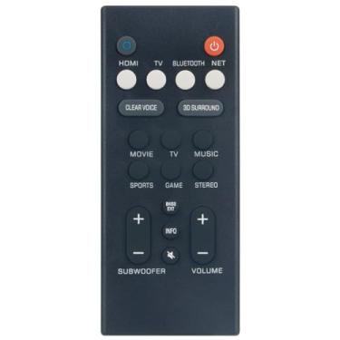 Imagem de Controle remoto de substituição VCQ9140 compatível com alto-falante Yamaha Home Cinema ATS-2090 YAS-109 YAS-209 ATS-1090 YAS-109BL YAS-209BL ATS2090 YAS109 YAS209 ATS1090 YAS109BYL AS209B Sistema