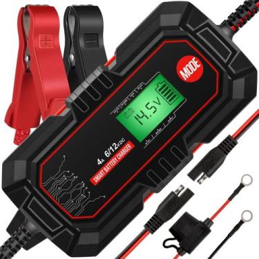 Imagem de Carregador de Bateria Sailvono 4A 6V/12V LiFePO4 - Mantenedor Automáti