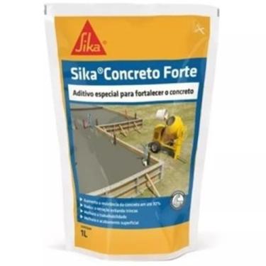 Imagem de 4 litros aditivo impermeabilizante sacos Sika Concreto Forte resistenc