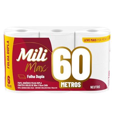 Imagem de Mili MAX 60m Folha Dupla - 6 rolos