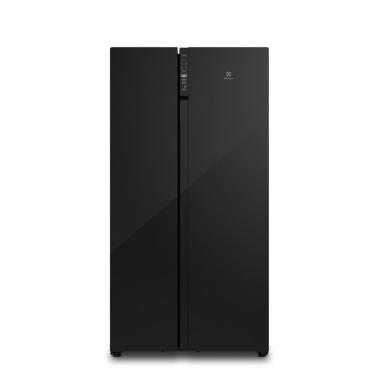 Imagem de Geladeira Electrolux Frost Free Inverter 531L Efficient AutoSense Side by Side Vidro Preto (ES5GB)